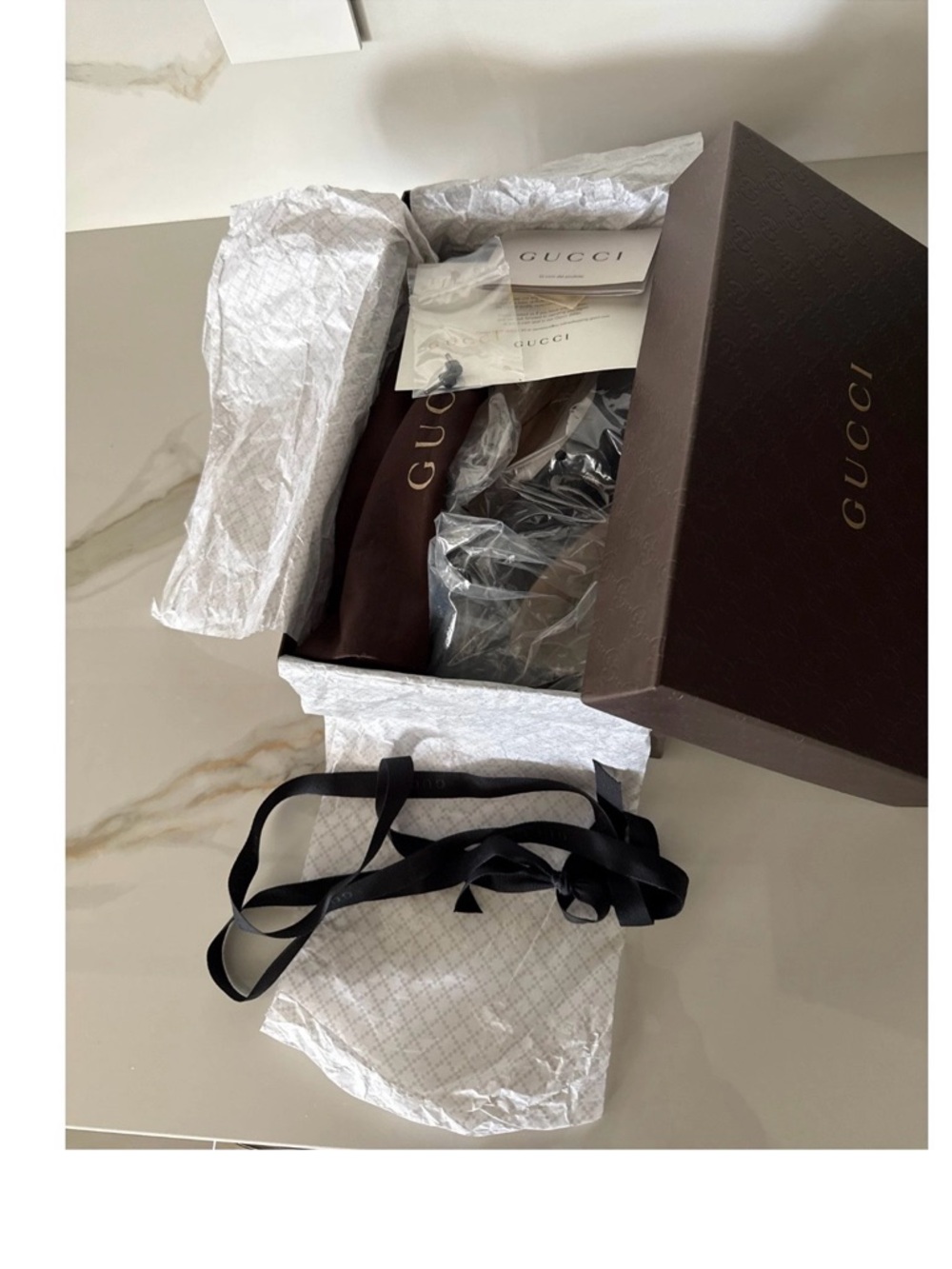 Gucci Black Leather Horsebit Flats with Nude Insolen - Picture 6 of 9